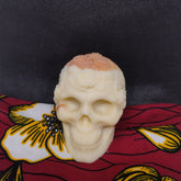 Savon naturel surgras en forme de petite tête de mort fleurie amande douce & argiles - Les Petits Savons
