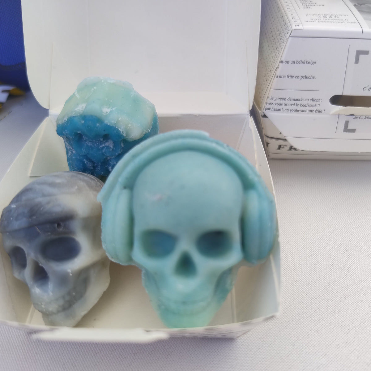 mini savons tete de mort
