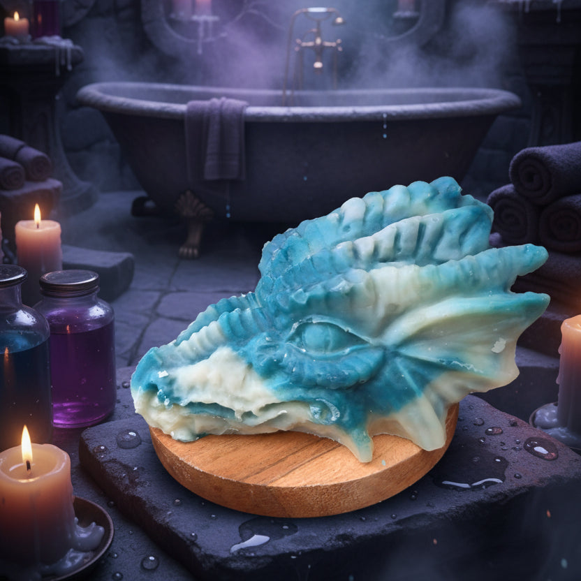 savon naturel surgras verveine citronnée en forme de tête de dragon